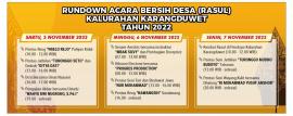 RUNDOWN ACARA BERSIH DESA